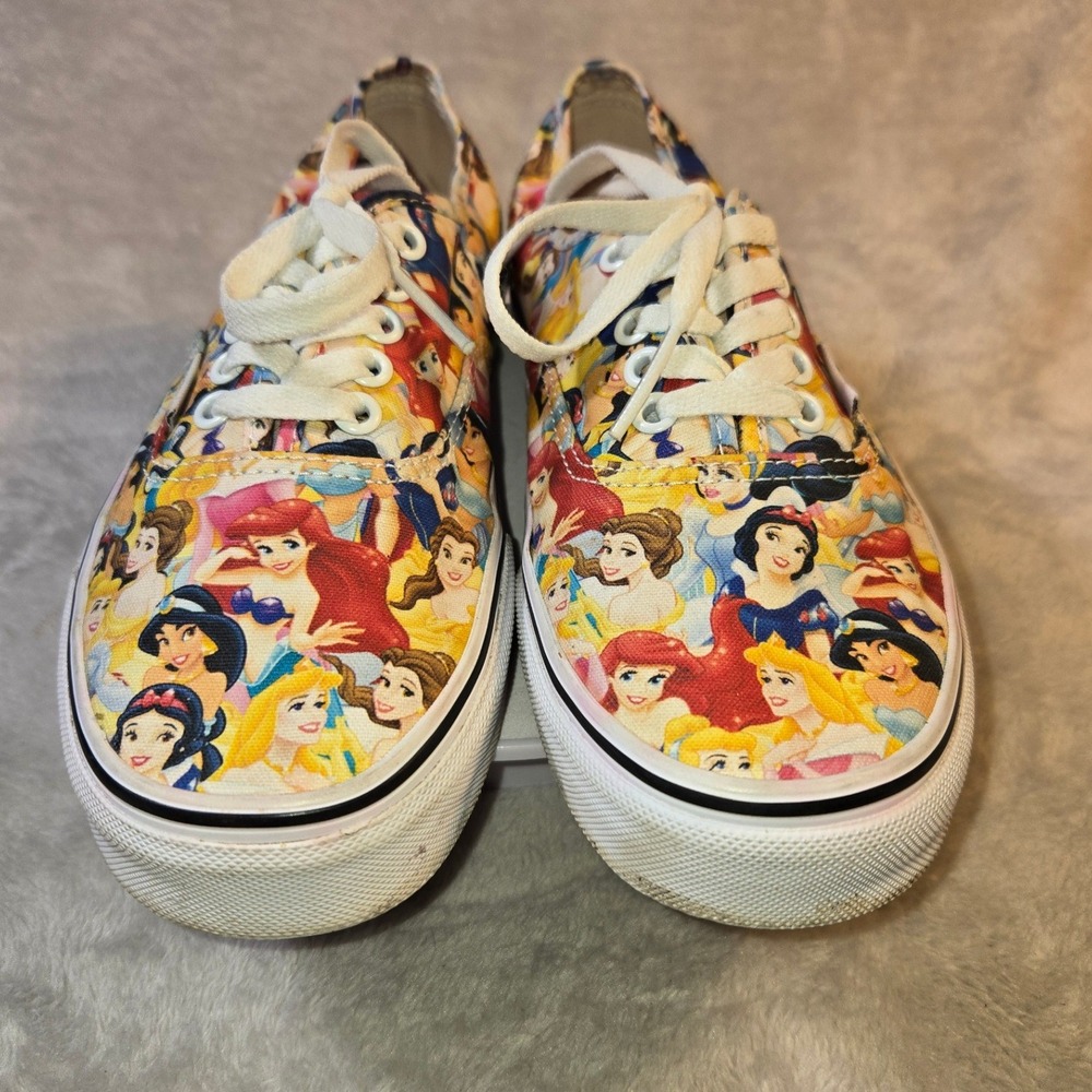 Vans Authentic Disney Princess Multi‎ Collage Canvas Sneakers Womens Low Top